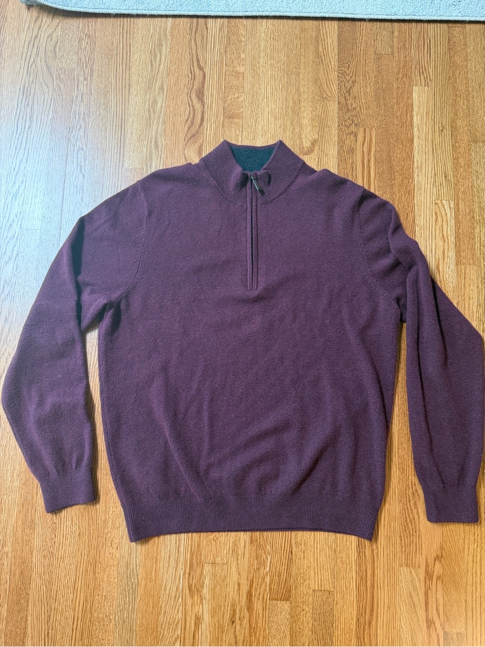 Faherty Men's Half-Zip Sweater in Plum